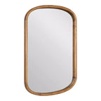 Kate & Laurel All Things Decor 24"X36" Talma Capsule Wall Mirror Rustic Brown