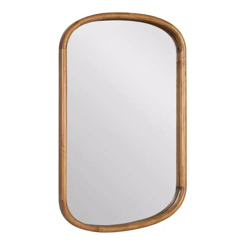 Kate & Laurel All Things Decor 24"X36" Talma Capsule Wall Mirror Rustic Brown