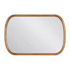 Kate & Laurel All Things Decor 24"X36" Talma Capsule Wall Mirror Rustic Brown