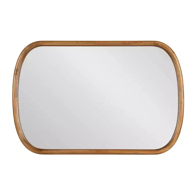 Kate & Laurel All Things Decor 24"X36" Talma Capsule Wall Mirror Rustic Brown