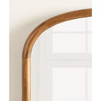Kate & Laurel All Things Decor 24"X36" Talma Capsule Wall Mirror Rustic Brown