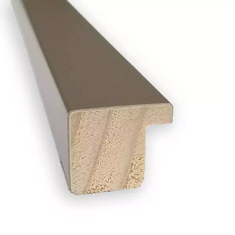 Specchio da parete per bagno in legno grigio argilla Svelte senza smussatura 30" x 24" - Amanti Art