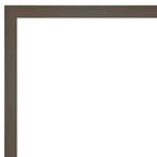 Specchio da parete per bagno in legno grigio argilla Svelte senza smussatura 30" x 24" - Amanti Art