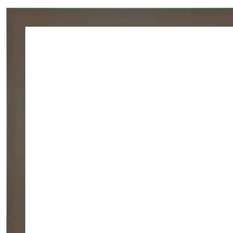 Specchio da parete per bagno in legno grigio argilla Svelte senza smussatura 30" x 24" - Amanti Art