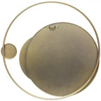 Specchio da Parete a Fase Lunare da 19,5" Dorato - Infinity Instruments: Rotondo Moderno Senza Montaggio, Cornice in Metallo, Montaggio a Parete