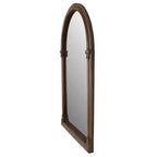 Holli Furniture Traditional Arched Wood Wall Mirror Brown
