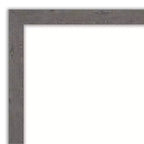 Specchio da porta lungo 18" x 52" Amanti Art - Plancia rustica grigia, non smussata, stretta