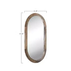 Specchio da parete con cornice ovale in legno naturale Storied Home