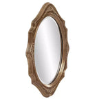 Howard Elliott Specchio da parete ovale 27"x19" con cornice in legno, bronzo