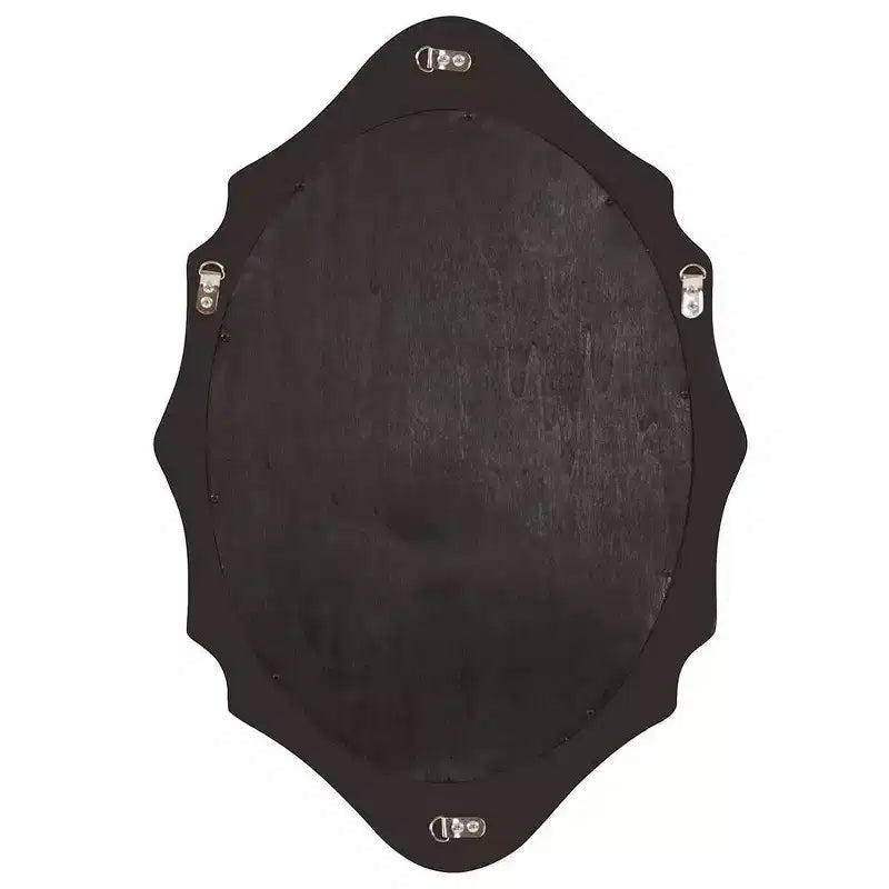 Howard Elliott Specchio da parete ovale 27"x19" con cornice in legno, bronzo