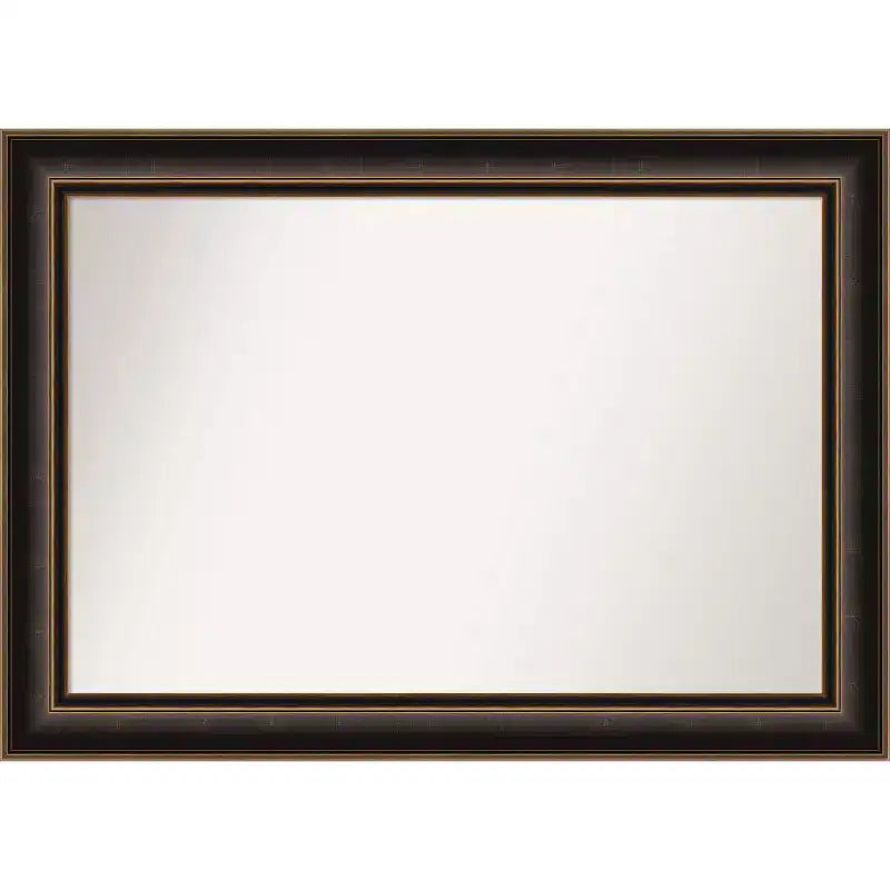 42"x30" Villa Wood Wall Mirror, Oil Rubbed Bronze Frame, Modern Decor - Amanti Art