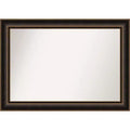 42"x30" Villa Wood Wall Mirror, Oil Rubbed Bronze Frame, Modern Decor - Amanti Art