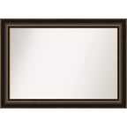 42"x30" Villa Wood Wall Mirror, Oil Rubbed Bronze Frame, Modern Decor - Amanti Art