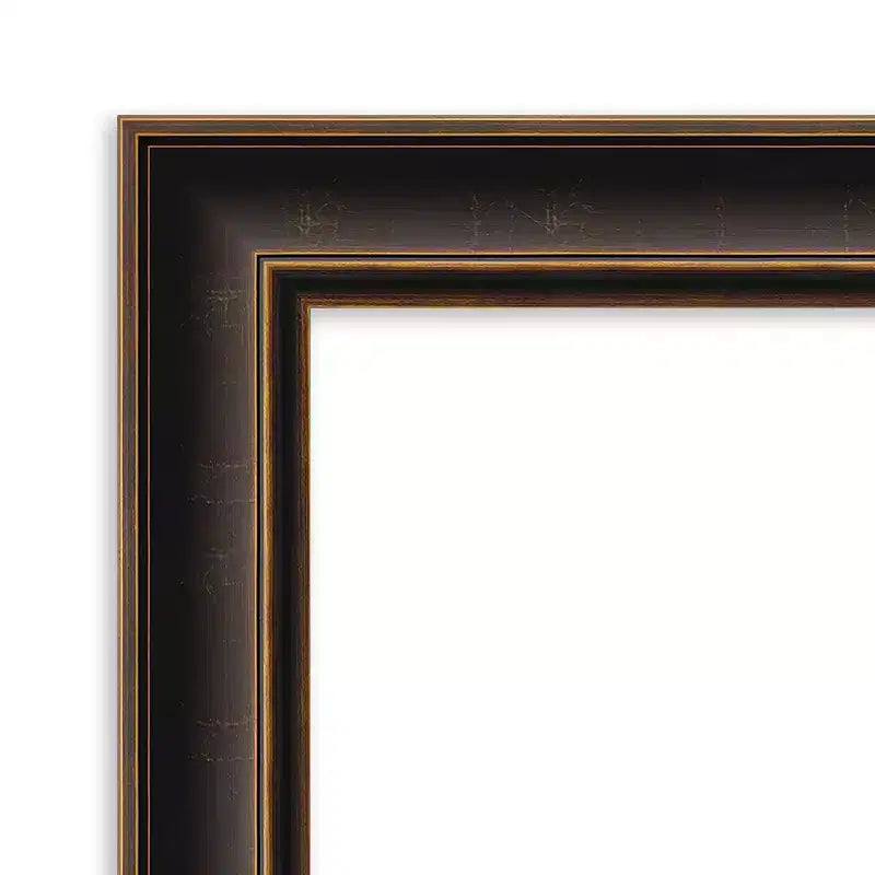 Specchio da parete Villa 42"x30", cornice in bronzo anticato, decorazione moderna - Amanti Art