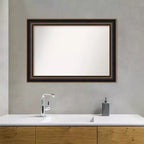 Specchio da parete Villa 42"x30", cornice in bronzo anticato, decorazione moderna - Amanti Art
