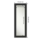 Specchio da appendere alla porta Ridge Black da 50,8x137,2 cm senza smussatura - Amanti Art: da appendere alla porta, nessun assemblaggio richiesto