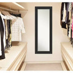 Specchio da appendere alla porta Ridge Black da 50,8x137,2 cm senza smussatura - Amanti Art: da appendere alla porta, nessun assemblaggio richiesto