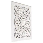 Maia Carved Wall Mirror Medallion White - Brewster
