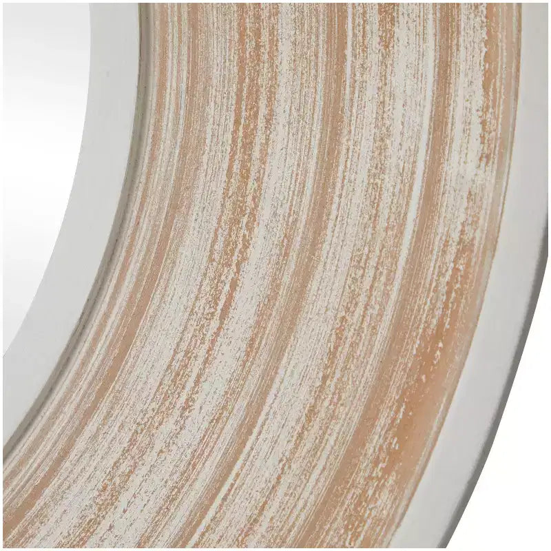 Specchio da parete in legno 89x89 cm effetto sbiancato bianco - Olivia & May: nessun montaggio, cornice in MDF, uso interno