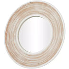 Specchio da parete in legno 89x89 cm effetto sbiancato bianco - Olivia & May: nessun montaggio, cornice in MDF, uso interno