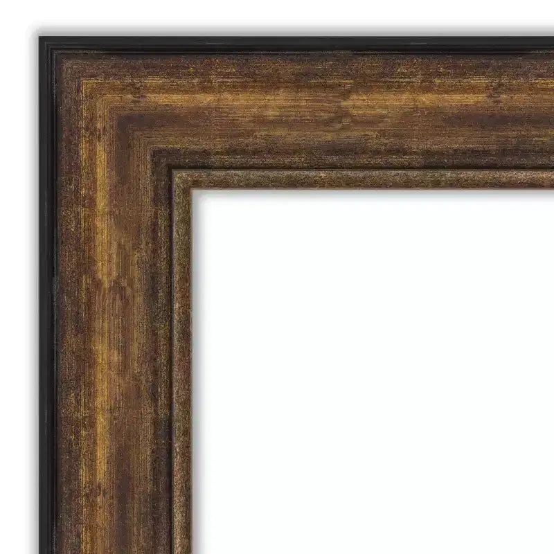 Specchio da parete 44" x 32" in bronzo per sala da ballo senza smussatura - Amanti Art: cornice in polistirolo, arredamento moderno