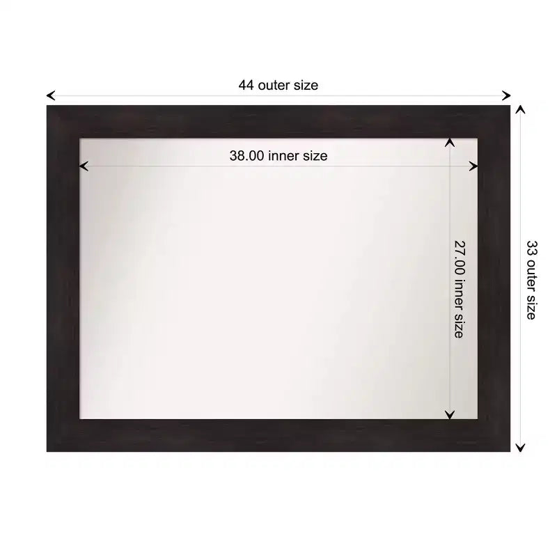 Specchio da Parete Amanti Art 112x84 cm Non Smussato Color Espresso: Arredamento Moderno, Include Kit di Montaggio