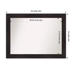 Specchio da Parete Amanti Art 112x84 cm Non Smussato Color Espresso: Arredamento Moderno, Include Kit di Montaggio