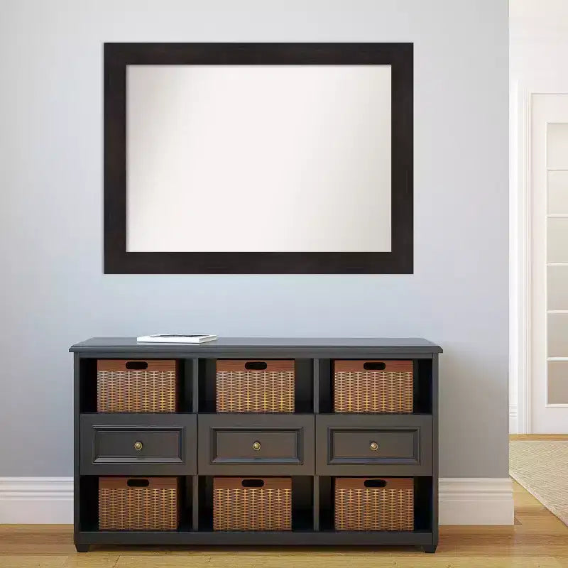 Specchio da Parete Amanti Art 112x84 cm Non Smussato Color Espresso: Arredamento Moderno, Include Kit di Montaggio