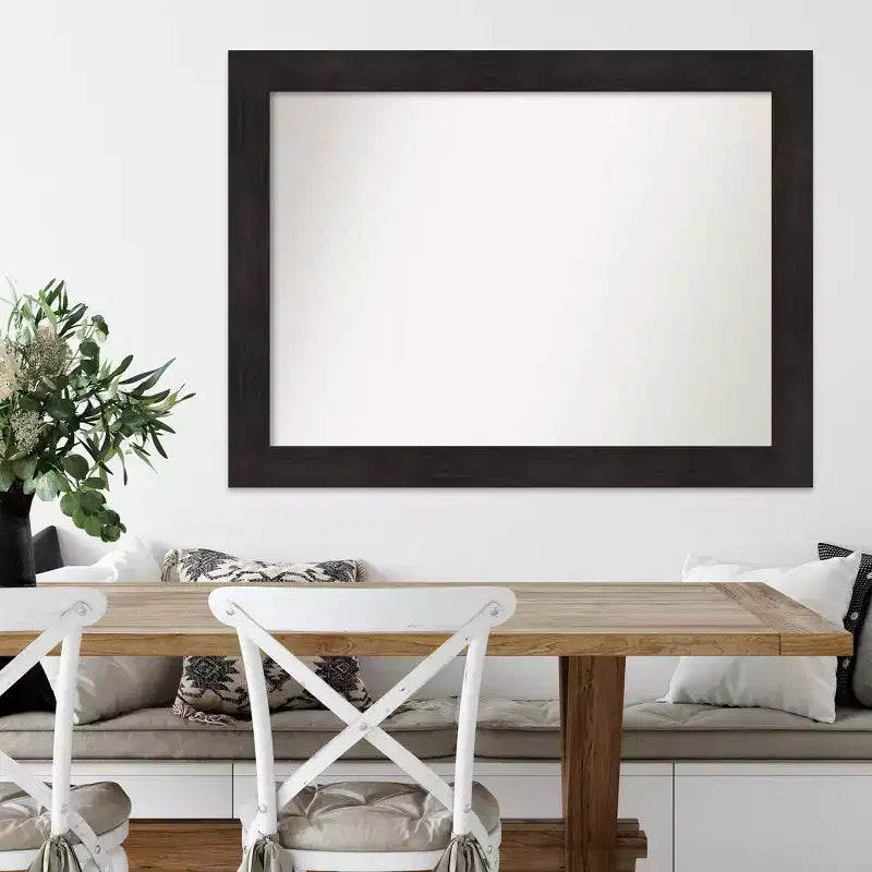 Specchio da Parete Amanti Art 112x84 cm Non Smussato Color Espresso: Arredamento Moderno, Include Kit di Montaggio