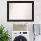 Specchio da Parete Amanti Art 112x84 cm Non Smussato Color Espresso: Arredamento Moderno, Include Kit di Montaggio