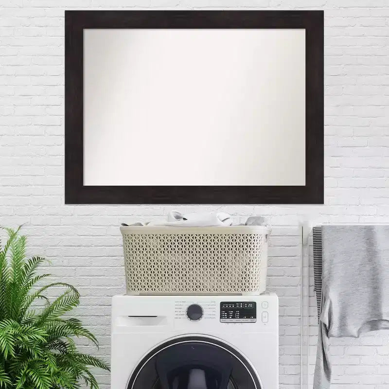Specchio da Parete Amanti Art 112x84 cm Non Smussato Color Espresso: Arredamento Moderno, Include Kit di Montaggio