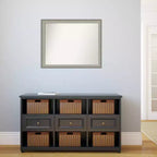 Specchio da parete 31" x 25" non smussato, peltro spazzolato, arredamento moderno per vanity - Amanti Art