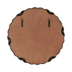 Kate & Laurel All Things Decor Specchio rotondo smerlato moderno Perlina da 26" nero: include l'hardware di montaggio, nessun assemblaggio richiesto
