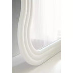 Kate & Laurel All Things Decor 24"x40" Fripp Wavy Wall Mirror Wood White