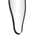 Specchio da Parete Nero in Metallo Sottile Astratto Ondulato 59"x12" - Olivia & May: Stile Contemporaneo, Nessun Montaggio Richiesto, Include Ferramenta