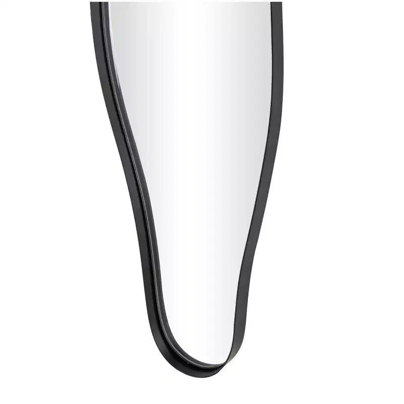 59"x12" Metal Slim Abstract Wavy Wall Mirror Black - Olivia & May: Contemporary Style, No Assembly Required, Includes Hardware