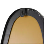 Specchio da Parete Nero in Metallo Sottile Astratto Ondulato 59"x12" - Olivia & May: Stile Contemporaneo, Nessun Montaggio Richiesto, Include Ferramenta