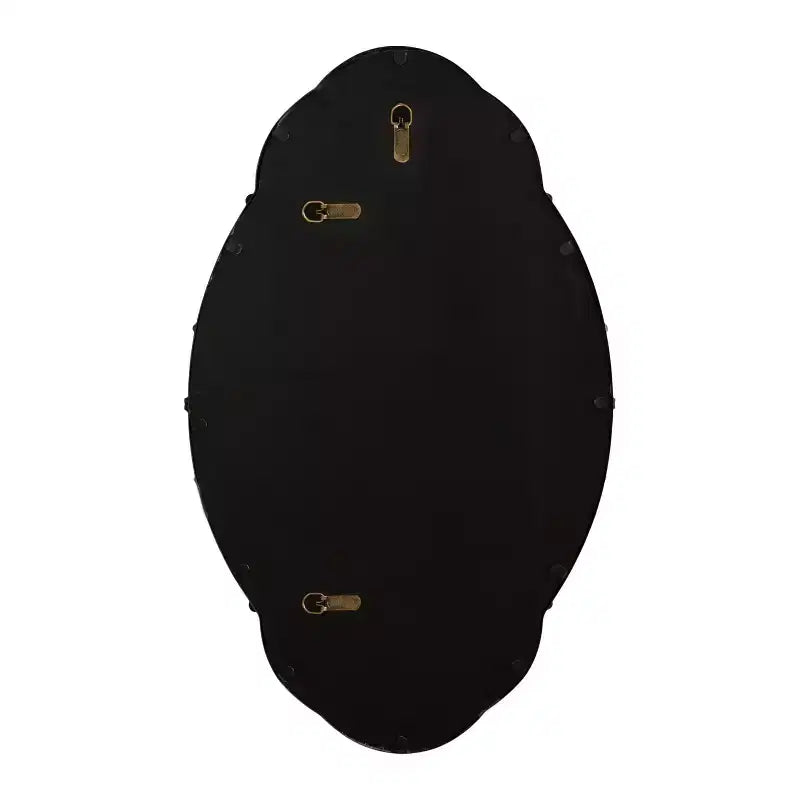 Kate & Laurel All Things Decor 30"x18" Novella Vintage Glam Ornate Mirror Black: Baroque-Inspired, Wall-Mounted