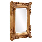 Howard Elliott 23"x20" Wood Frame Edwin Decorative Wall Mirror Gold: Beveled Glass, Antique Style, Vertical/Horizontal Mount