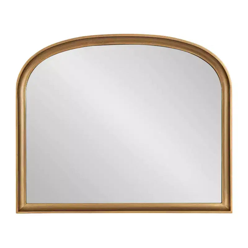 Kate & Laurel All Things Decor 34"X28" Hatherleigh Basket Arch Wall Mirror Gold