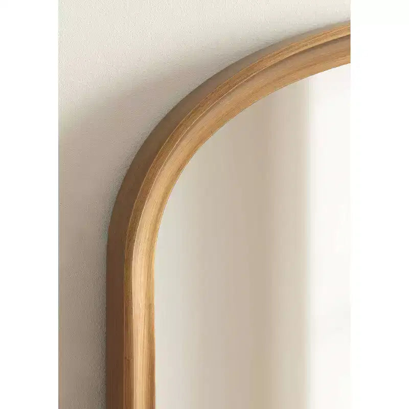 Kate & Laurel All Things Decor 34"X28" Hatherleigh Basket Arch Wall Mirror Gold