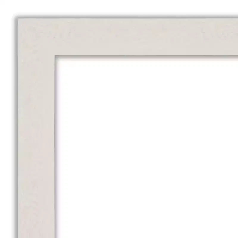 Specchio da parete stretto non smussato in assi rustiche bianche Amanti Art da 40" x 28" - Include l'hardware di montaggio