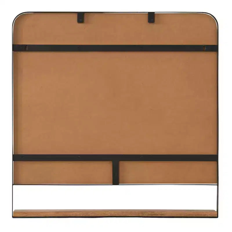 32"x32" Chadwin Square Wall Mirror with Shelf Natural - Kate & Laurel All Things Decor