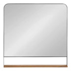 32"x32" Chadwin Square Wall Mirror with Shelf Natural - Kate & Laurel All Things Decor