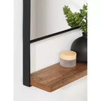 32"x32" Chadwin Square Wall Mirror with Shelf Natural - Kate & Laurel All Things Decor