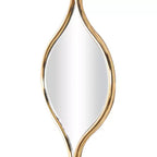 51"x6" Metal Slim Stacked Chain 6 Layer Wall Mirror with Tear Drop Pattern Gold - Olivia & May