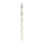 51"x6" Metal Slim Stacked Chain 6 Layer Wall Mirror with Tear Drop Pattern Gold - Olivia & May