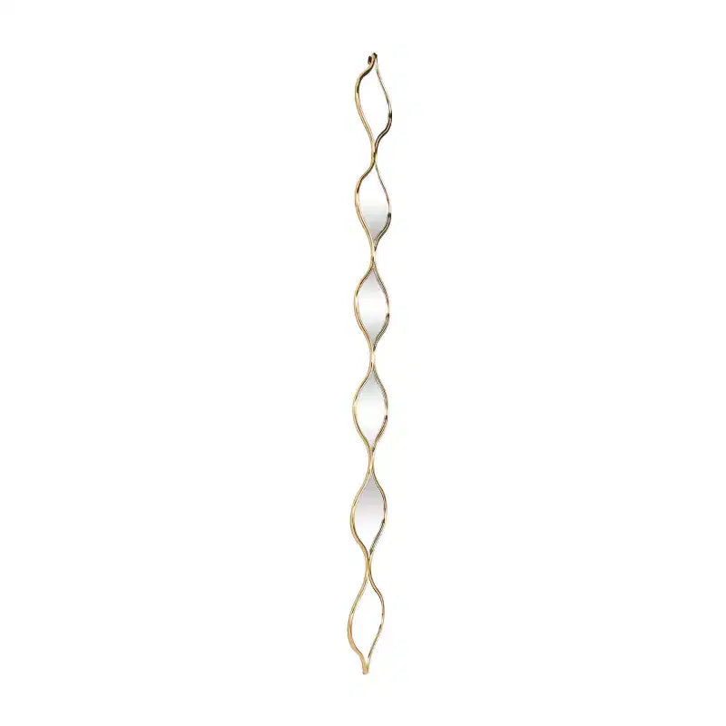 51"x6" Metal Slim Stacked Chain 6 Layer Wall Mirror with Tear Drop Pattern Gold - Olivia & May