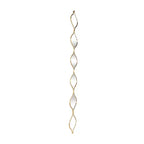 51"x6" Metal Slim Stacked Chain 6 Layer Wall Mirror with Tear Drop Pattern Gold - Olivia & May