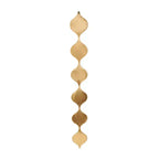51"x6" Metal Slim Stacked Chain 6 Layer Wall Mirror with Tear Drop Pattern Gold - Olivia & May